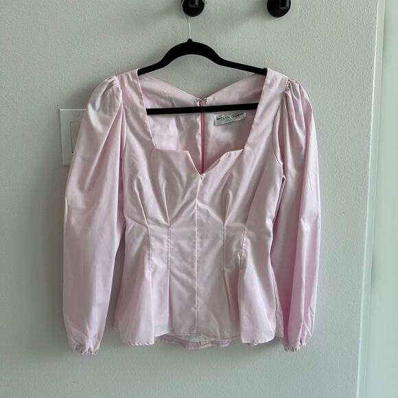 Inclan Studio Houston Pink Long Sleeve Blouse - Picture 7 of 7